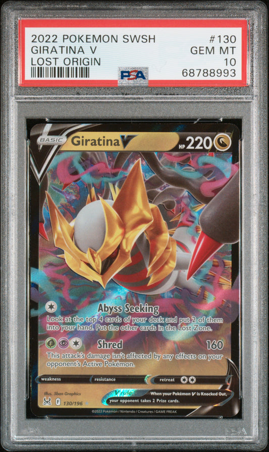 2022 POKEMON SWORD & SHIELD LOST ORIGIN #130 GIRATINA V | PSA 10