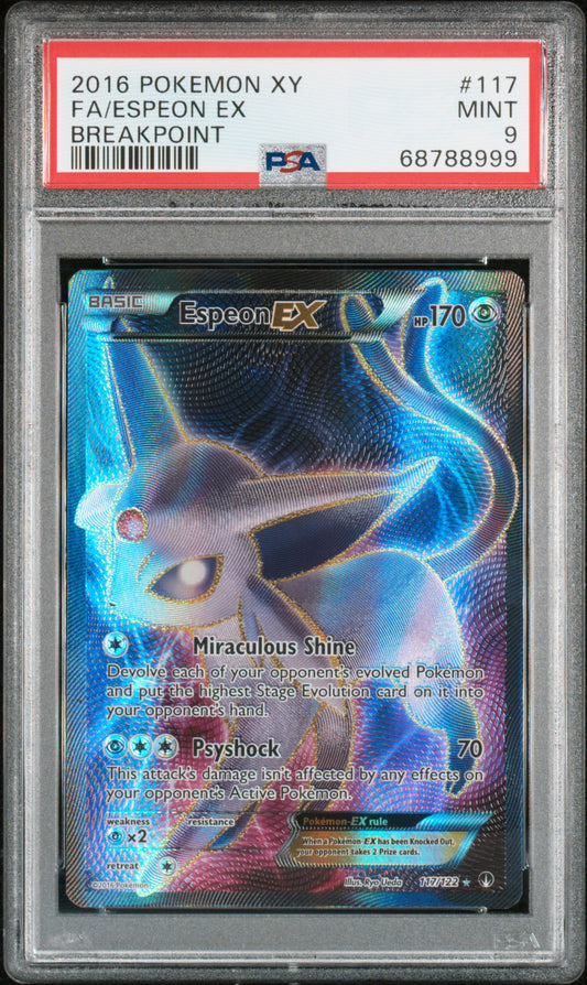 2016 POKEMON XY BREAKPOINT #117 FULL ART/ESPEON EX | PSA 9