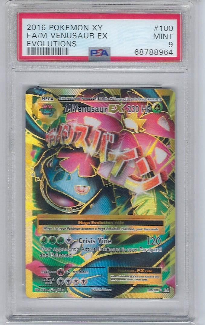 2016 Pokemon XY Evolutions - M Venusaur EX - 100/108 - PSA 9